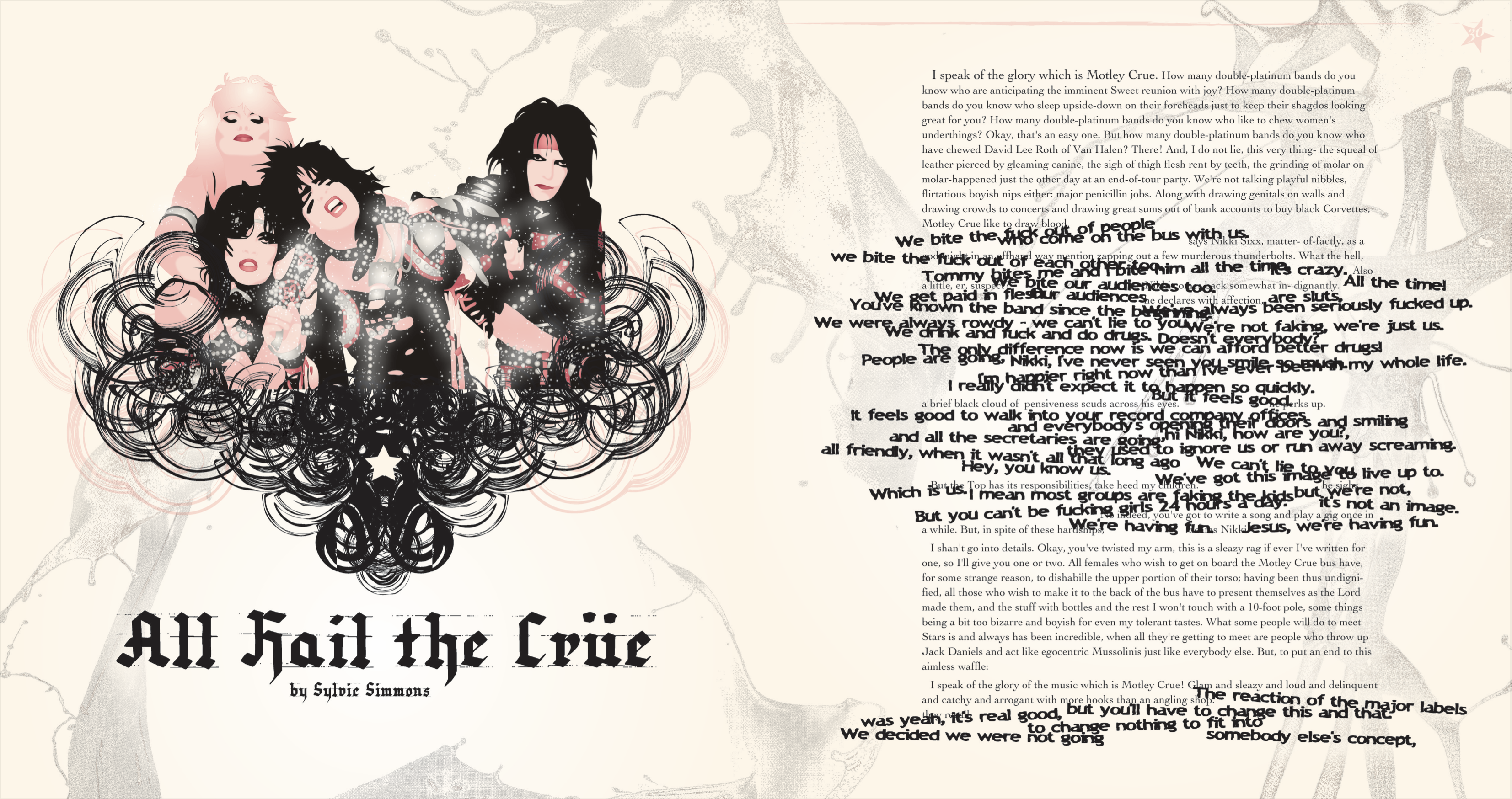 Feature spread for FeuSha Magazine